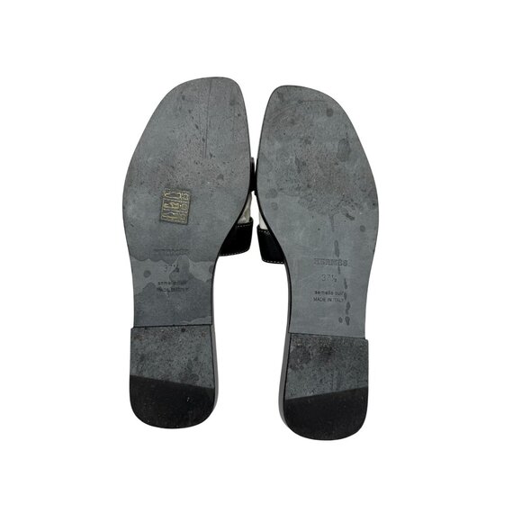 Hermès Black Oran Sandals - Size 7.5 - Picture 8 of 8